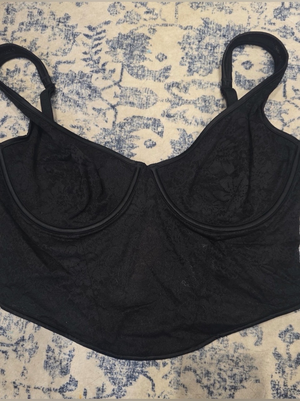 NWT!!! Pink/Victoria’s Secret Cinched Corset Top Black Lace size small
